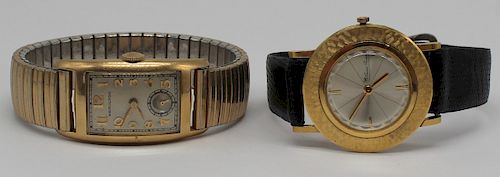 JEWELRY. (2) Gold Watches, 18kt Lucien Piccard &