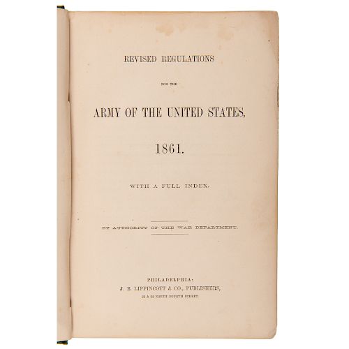 Revised Regulations for the Army of the United States, 1861 and 1863