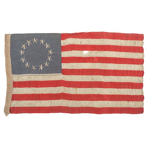 13-Star Silk Flag Possibly Made by Betsy Ross' Granddaughter