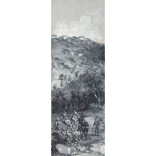John R. Chapin, Original Artwork Depicting the Confederate Assault on Little Round Top 