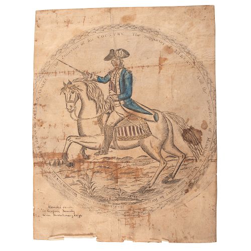 George Washington, Exceedingly Rare Etching, Ca 1785-1800