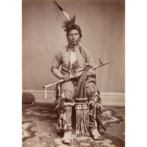 A. Zeno Shindler Albumen Photograph of Black Eagle, Yankton Dakota
