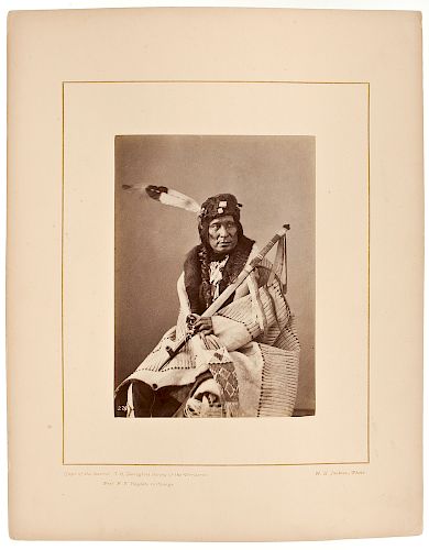 Alexander Gardner Albumen Photograph of Mato Witkotko, Foolish Bear, Lower Yankton Dakota