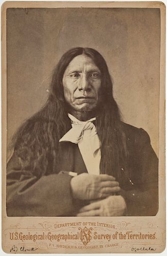 Hayden Expedition Cabinet Photograph of Red Cloud