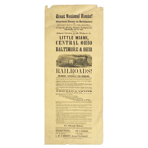 Little Miami, Central Ohio and Baltimore & Ohio Railroads, Illustrated Broadside