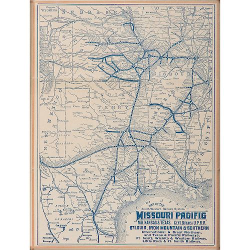 Two Rare Railroad Maps from the Union Pacific and Missouri Pacific Railways
