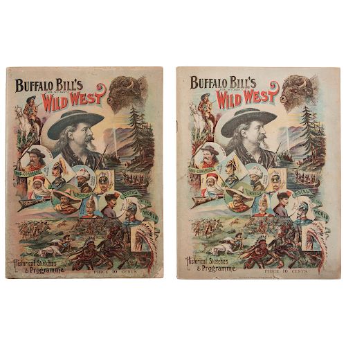 Buffalo Bill Wild West Programs for 1892, 1895, and 1898
