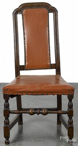 Boston William & Mary maple dining chair, ca. 1740.