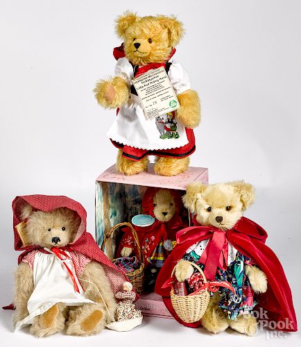 Four Little Red Riding Hood bears