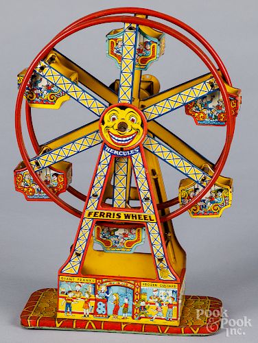 Chein tin lithograph wind-up Hercules Ferris wheel