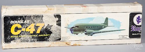 Vintage boxed Royal radio controlled airplane kit