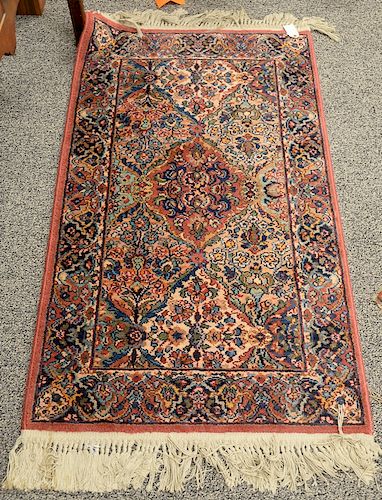 Three throw rugs, one is karastan. 2'6" x 4'4", 2'9" x 4'7", & 2'1" x 3'4"