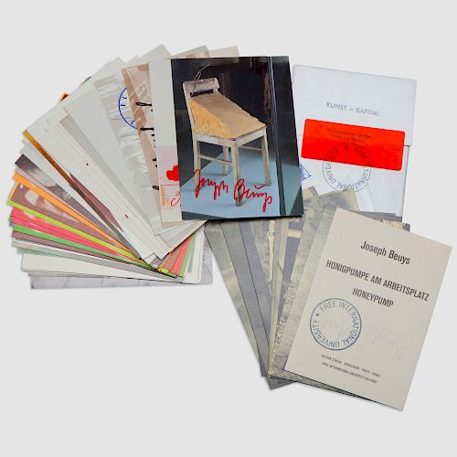 Joseph Beuys (1921-1986): Honeypump  Postcards; Kunst=Kapital Postcards; and Group of Forty-Five Postcards