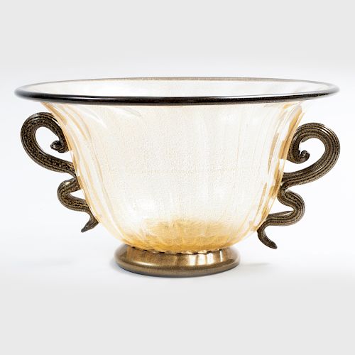 Murano Internally Decorated Glass Bowl