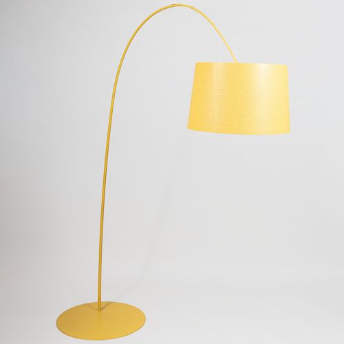 Modern Yellow Painted Metal 'Arc' Lamp