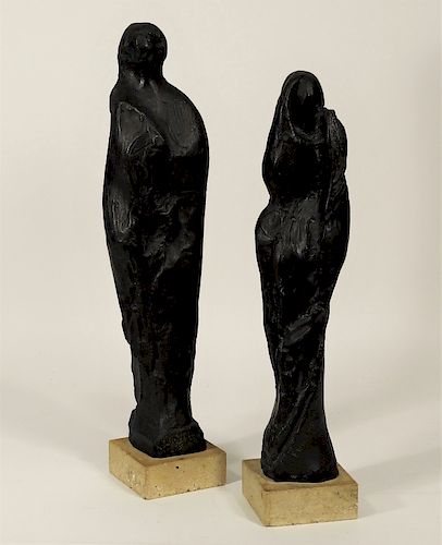 PR Gilbert Franklin Biomorphic Bronze Sculptures