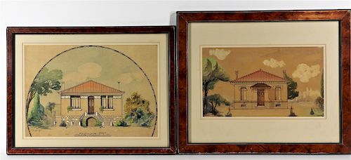 2 Antique Architectural Building WC Drawings