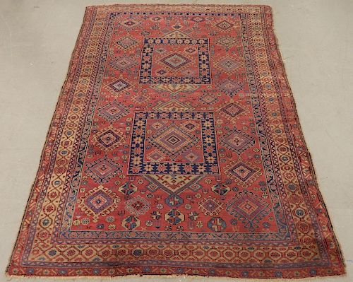 Turkish Geometric Pattern Wool Carpet Rug