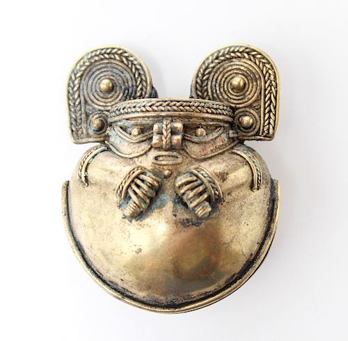 Pre-Columbian Gold Tairona Tumbaga Figural Bell