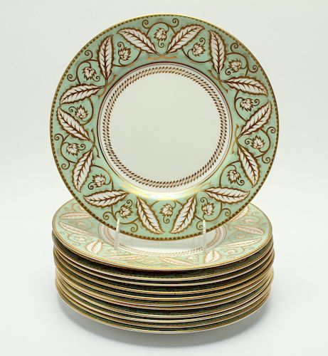 Royal Worcester "Ettrick" Porcelain Plates, 12
