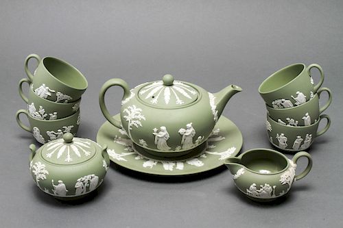 Wedgewood Jasperware Tea Set Service, 10