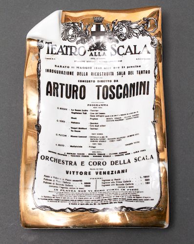 Piero Fornasetti "Toscanini" Porcelain Plaque