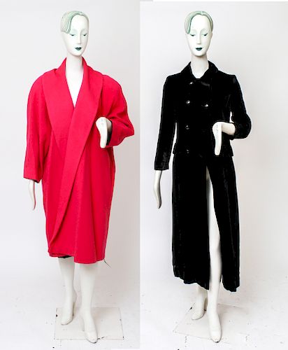 Saks Fifth Ave Velvet Coat & Andrea Behar Coat