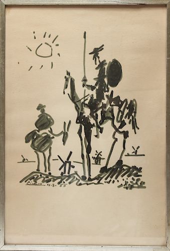 Pablo Picasso After Don Quixote Offset Lithograph