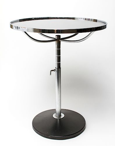 Modern Adjustable Height Round Top Side Table