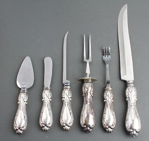 Sterling Silver Weighted Handle Servingware, 6 Pcs
