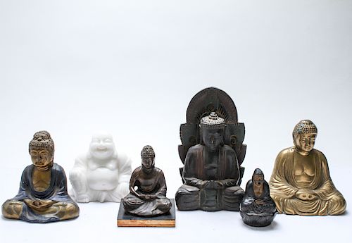 Chinese & Asian Buddhas, Group of 6