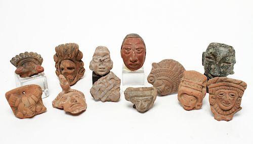 Pre-Columbian & Pre-Columbian-Manner Pottery Heads