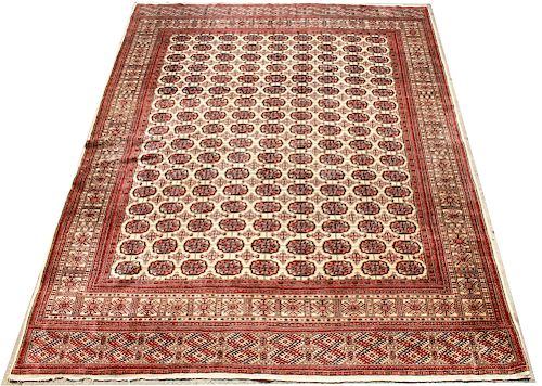 Turkmen Bokhara Persian Carpet 9' 3" x 11' 4"