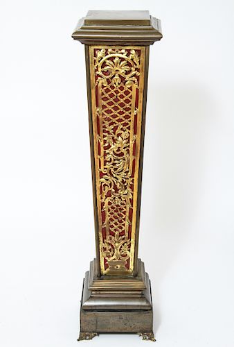 Neoclassical Manner Cast Metal Columnar Pedestal
