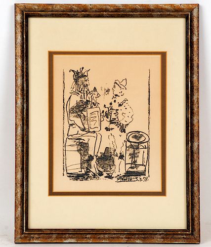 AFTER PABLO PICASSO FRAMED LITHOGRAPH