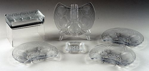6PC. LOT OF LALIQUE CRYSTAL ARTICLES