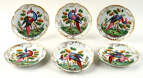 12 LATE 19TH CENT. FRENCH LIMOGES PORCELAIN PLATES