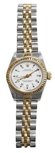 Lady's Gold and Stainless Steel Rolex