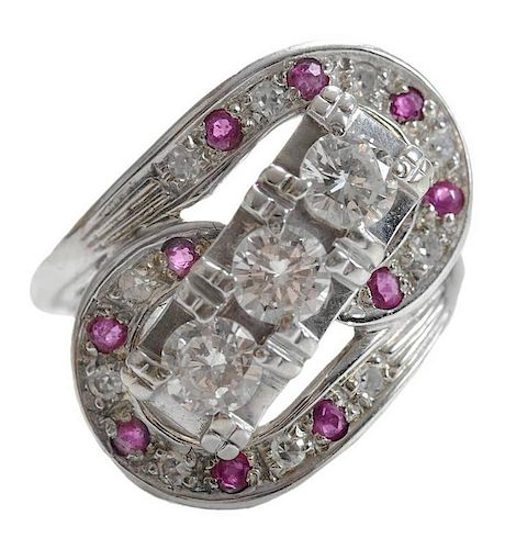Vintage Diamond and Ruby Ring
