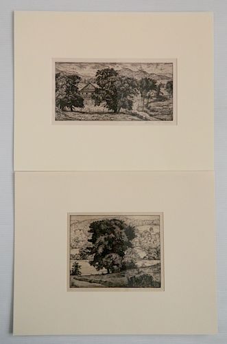 2 Luigi Lucini etchings