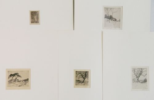5 Ernest Melchert etchings