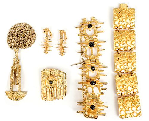 5 Pcs. Gold Tone Robert Larin Jewelry