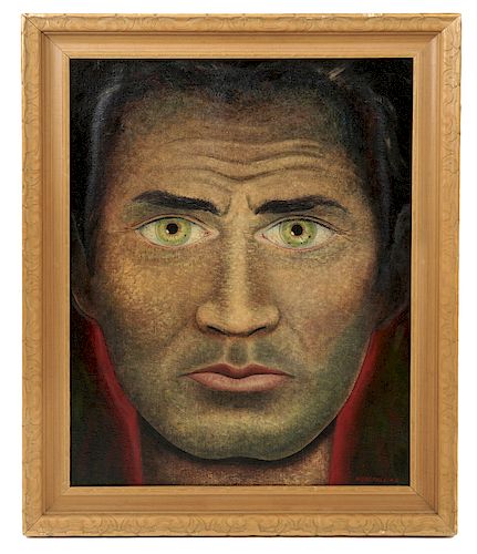 Arthur Horsfall 'Green Eyes' Oil/Canvas Painting