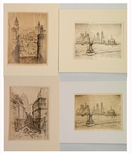 4 Anton Schutz etchings
