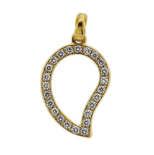 Tamara Comolli 18k Gold Diamond Signature Pendant 