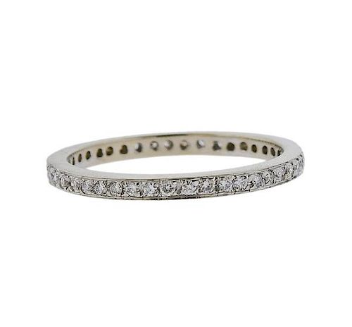 18K White Gold Diamond Eternity Band Wedding Ring