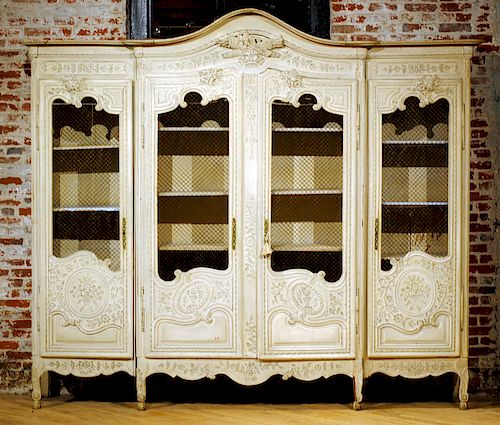 3-PART CARVED FRENCH MARRIAGE ARMOIRE C.1880