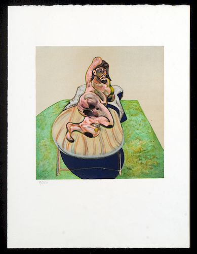AFTER FRANCIS BACON LYING FIGURE COLOR LITHOGRAPH