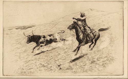 Edward Borein, End of the Race, 2nd State.