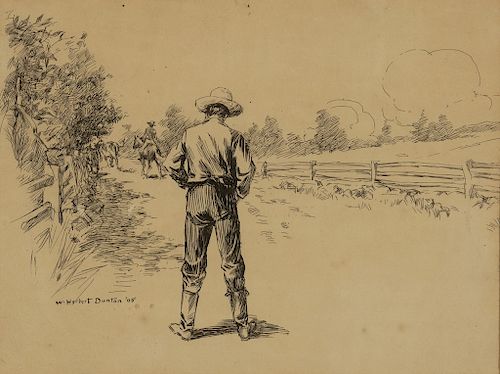 W. Herbert Dunton, Untitled (Cowboy), 1905.